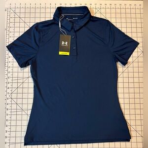 NWT Under Armour Women’s Size Small Navy Golf Polo Shirt
